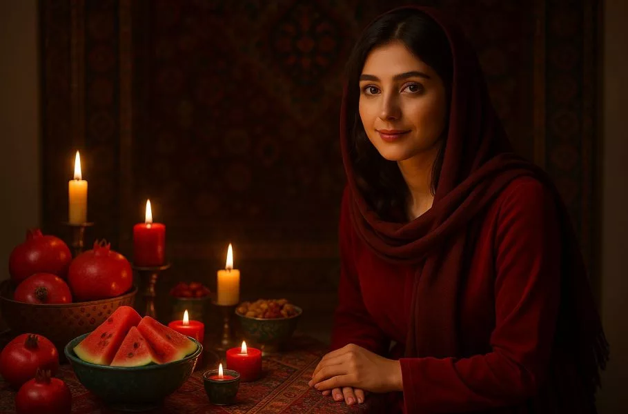 مجموعه پرامپت‌های شب یلدا برای ساخت تصاویر واقعی کنار سفره یلدا