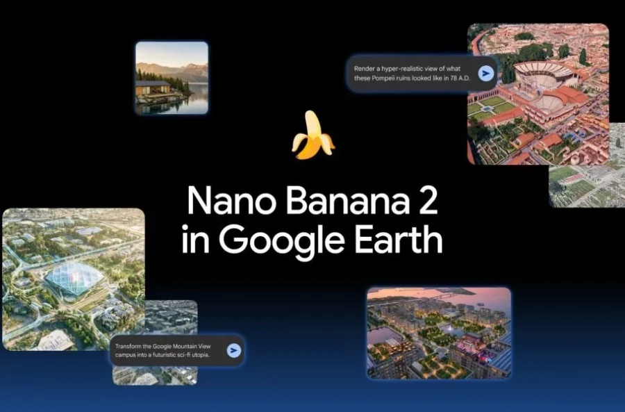 مدل تصویرساز نانو بنانا به Google Earth اضافه شد؛ بناهای تاریخی را بازسازی کنید!